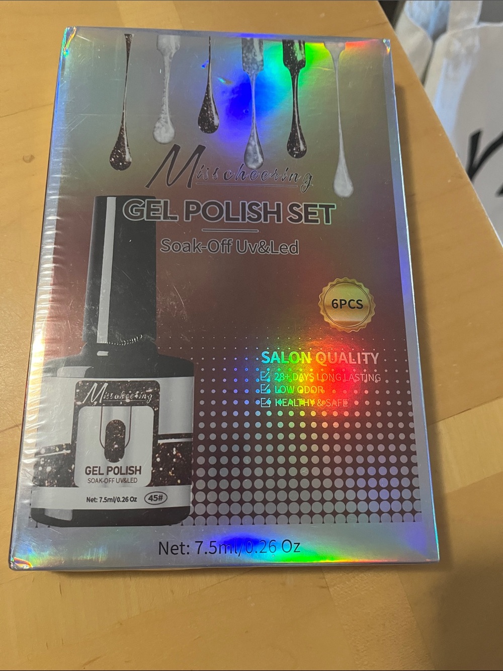 Gel Polish Set - Holographic Silver